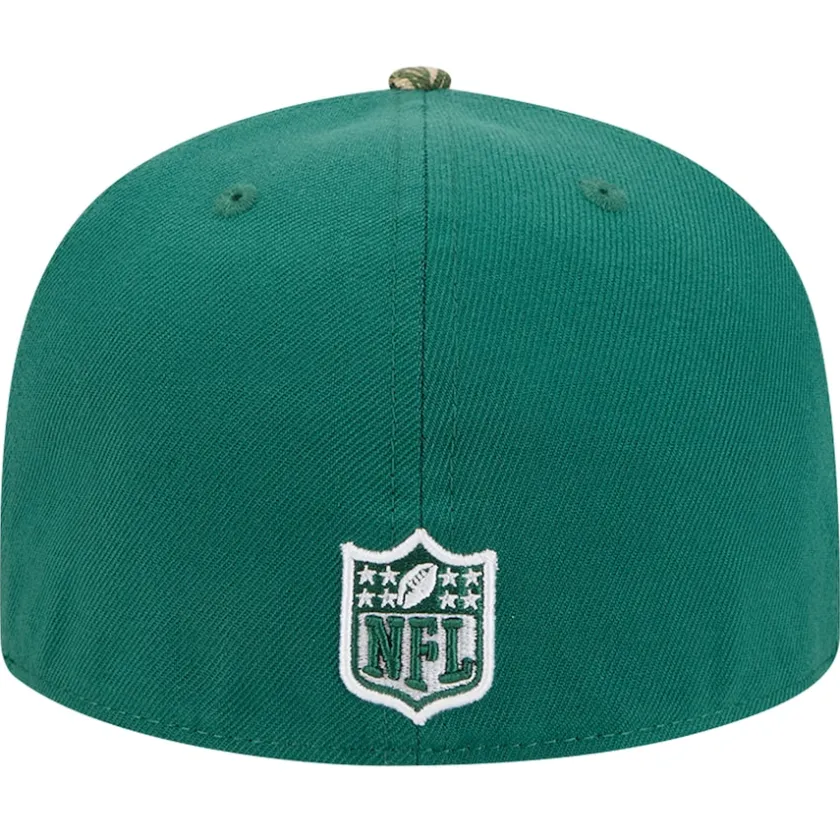Fitted^New York Jets Men's New Era Green Active Two-Tone Camo 59FIFTY Fitted Hat