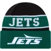 Hats|Men^New York Jets Men's New Era Green Reverse Cuffed Knit Hat