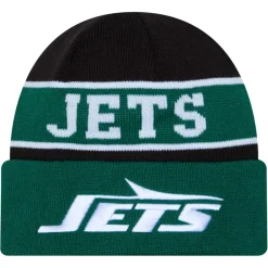 Hats|Men^New York Jets Men's New Era Green Reverse Cuffed Knit Hat