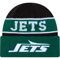 Hats|Men^New York Jets Men's New Era Green Reverse Cuffed Knit Hat