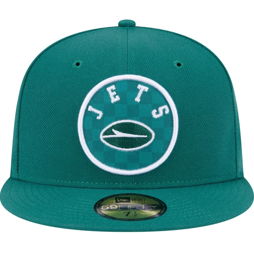 Fitted^New York Jets Men's New Era Green Checkered 59FIFTY Fitted Hat