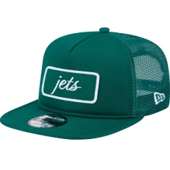 Snapback^New York Jets Men's New Era Green Forum Trucker 9FIFTY Snapback Hat