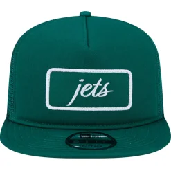 Snapback^New York Jets Men's New Era Green Forum Trucker 9FIFTY Snapback Hat