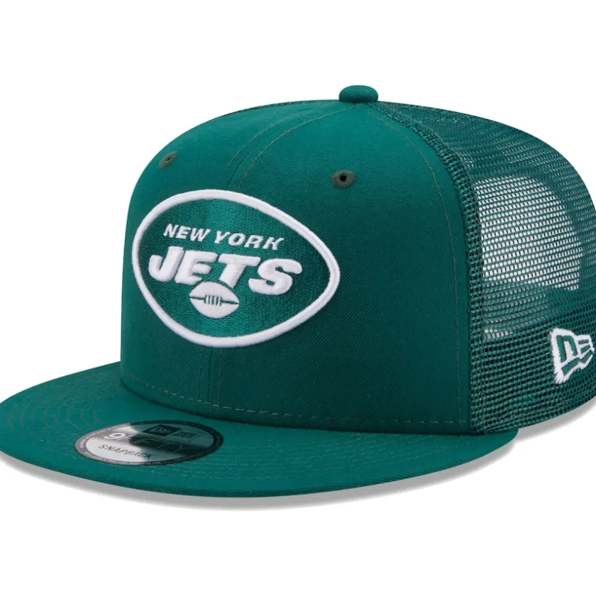 Adjustable|Snapback^New York Jets Men's New Era Green Classic Trucker 9FIFTY Snapback Hat