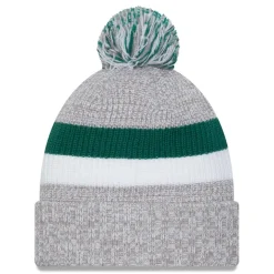 Knit^New York Jets Men's New Era Heather Gray Cuffed Knit Hat With Pom