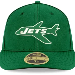 Fitted^New York Jets Men's New Era Kelly Green Omaha Throwback Low Profile 59FIFTY Fitted Hat
