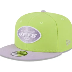 Snapback^New York Jets Men's New Era Neon Green/Lavender Two-Tone Color Pack 9FIFTY Snapback Hat