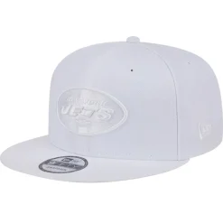 Snapback^New York Jets Men's New Era Main White On White 9FIFTY Snapback Hat