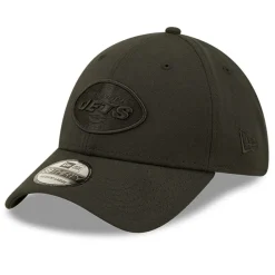 Flex^New York Jets Men's New Era Black On Black 39THIRTY Flex Hat