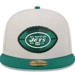 Hats|Men^New York Jets Men's New Era Stone/Green 2024 Sideline Historic 59FIFTY Fitted Hat