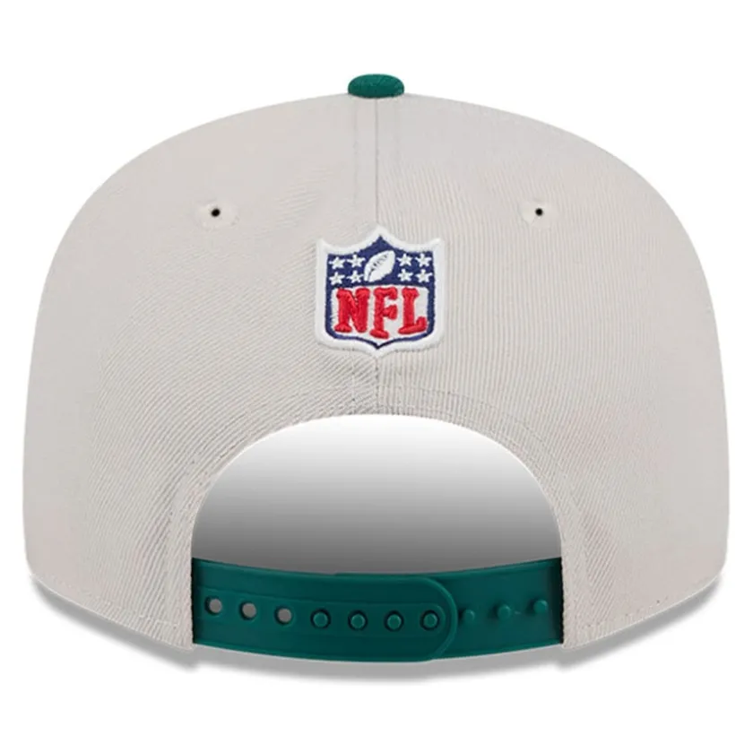 Snapback^New York Jets Men's New Era Stone/Green 2024 Sideline Historic 9FIFTY Snapback Hat