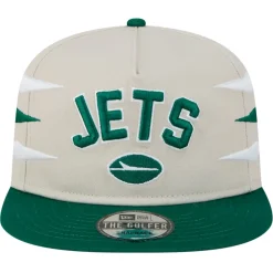 Snapback^New York Jets Men's New Era Stone/Green Athletic Golfer Snapback Hat