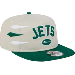 Snapback^New York Jets Men's New Era Stone/Green Athletic Golfer Snapback Hat