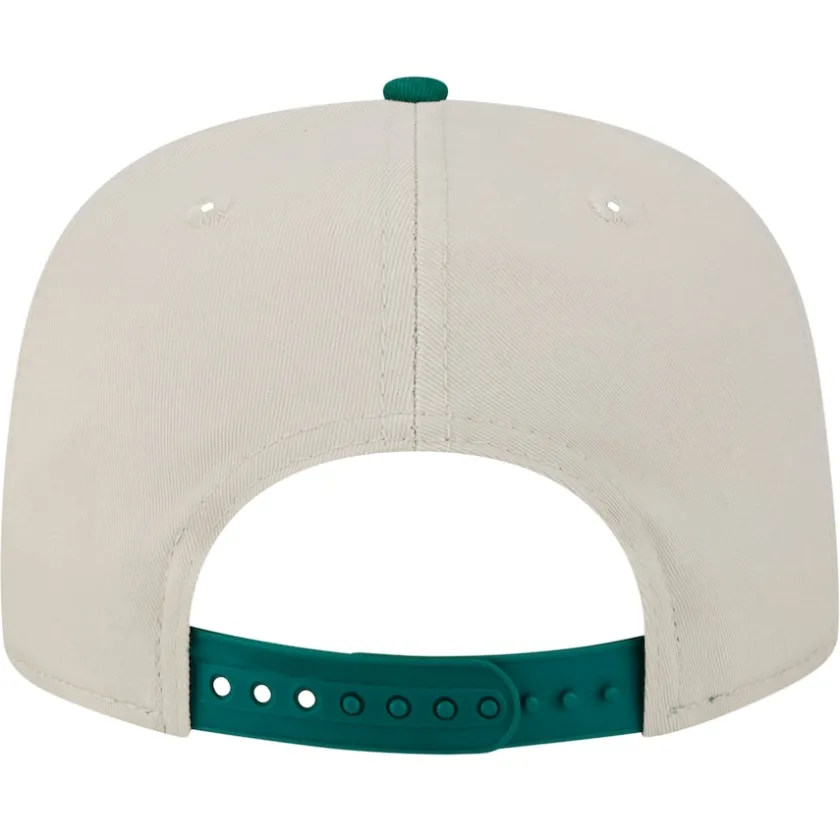 Snapback^New York Jets Men's New Era Stone/Green Athletic Golfer Snapback Hat