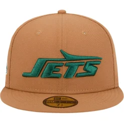 Fitted^New York Jets Men's New Era Tan Color Pack 59FIFTY Fitted Hat With Side Patch