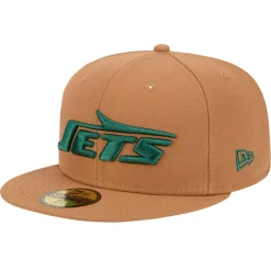 Fitted^New York Jets Men's New Era Tan Color Pack 59FIFTY Fitted Hat With Side Patch