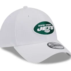 Flex^New York Jets Men's New Era White Main 39THIRTY Flex Hat