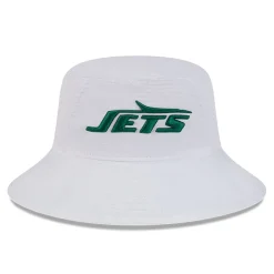 Bucket^New York Jets Men's New Era White 2024 NFL Training Camp Stretch Bucket Hat