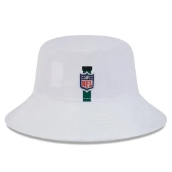 Bucket^New York Jets Men's New Era White 2024 NFL Training Camp Stretch Bucket Hat