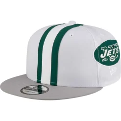 Snapback^New York Jets Men's New Era White Throwback Helmet 9FIFTY Snapback Hat