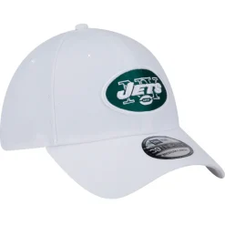 Flex^New York Jets Men's New Era White Throwback 39THIRTY Flex Hat