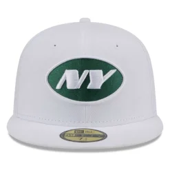 Fitted^New York Jets Men's New Era White Omaha 59FIFTY Fitted Hat