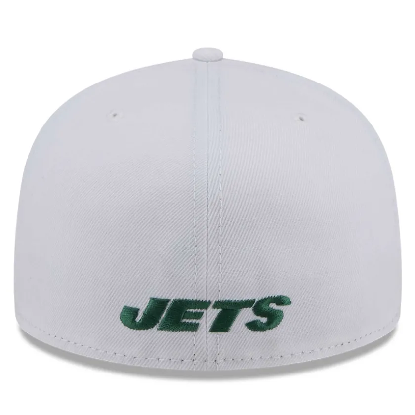 Fitted^New York Jets Men's New Era White Omaha 59FIFTY Fitted Hat