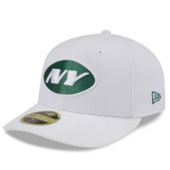 Fitted^New York Jets Men's New Era White Omaha Low Profile 59FIFTY Fitted Hat