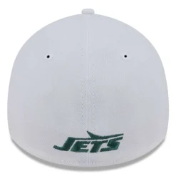 Flex^New York Jets Men's New Era White NFL Iced II 39THIRTY Flex Hat