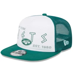 Snapback^New York Jets Men's New Era White/Green Banger 9FIFTY Trucker Snapback Hat