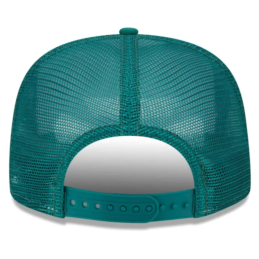Snapback^New York Jets Men's New Era White/Green Banger 9FIFTY Trucker Snapback Hat