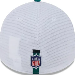Flex^New York Jets Men's New Era White/Green 2024 NFL Training Camp 39THIRTY Flex Hat