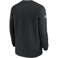 Long Sleeved^New York Jets Men's Nike Black 2023 Sideline Throwback Heavy Brushed Waffle Long Sleeve Top