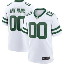 Jerseys|Men^New York Jets Men's Nike Legacy White Custom Game Jersey