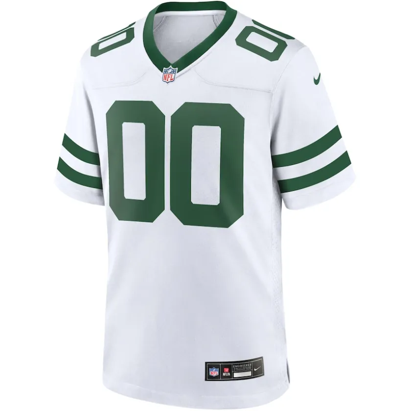 Jerseys|Men^New York Jets Men's Nike Legacy White Custom Game Jersey
