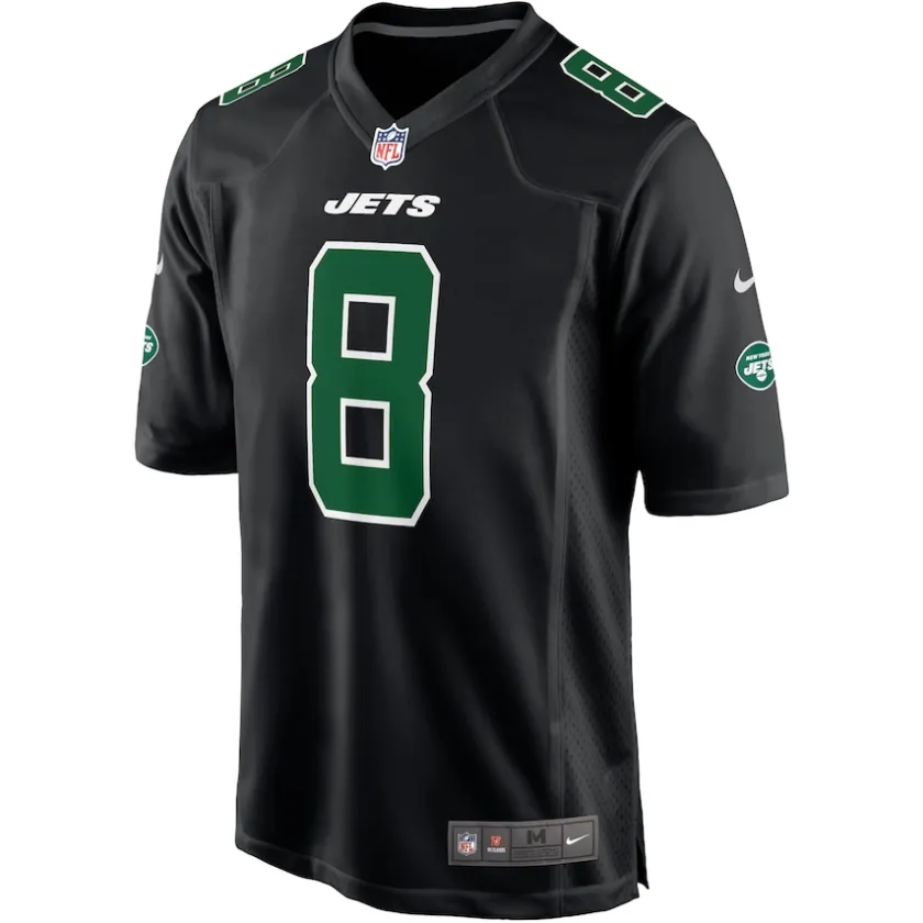 Jerseys|Men^New York Jets Men's Nike Aaron Rodgers Black Fashion Game Jersey