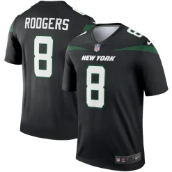 T-Shirts|Men^New York Jets Men's Nike Aaron Rodgers Black Alternate Legend Player Performance Top
