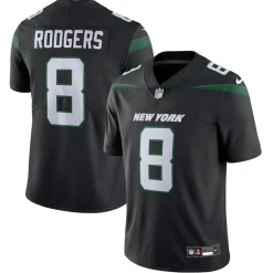 Jerseys|Men^New York Jets Men's Nike Aaron Rodgers Black Vapor Untouchable Limited Jersey