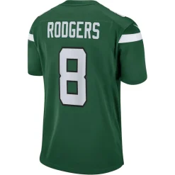Jerseys|Men^New York Jets Men's Nike Aaron Rodgers Gotham Green Game Jersey
