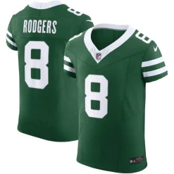 Nike Elite^New York Jets Men's Nike Aaron Rodgers Gotham Green Vapor F.U.S.E. Elite Jersey