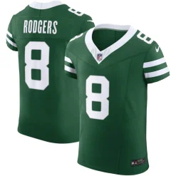 Nike Elite^New York Jets Men's Nike Aaron Rodgers Gotham Green Vapor F.U.S.E. Elite Jersey