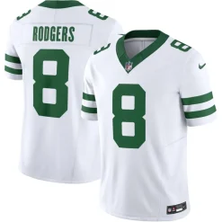 Nike Limited^New York Jets Men's Nike Aaron Rodgers Legacy White Vapor F.U.S.E. Limited Jersey