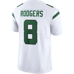 Jerseys|Men^New York Jets Men's Nike Aaron Rodgers Spotlight White Vapor F.U.S.E. Limited Jersey