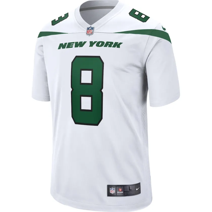 Jerseys|Men^New York Jets Men's Nike Aaron Rodgers White Game Jersey
