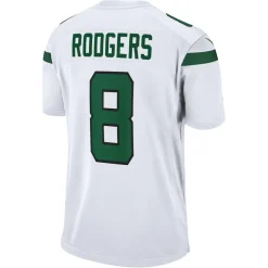 Jerseys|Men^New York Jets Men's Nike Aaron Rodgers White Game Jersey