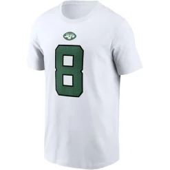 T-Shirts|Men^New York Jets Men's Nike Aaron Rodgers White Player Name & Number T-Shirt