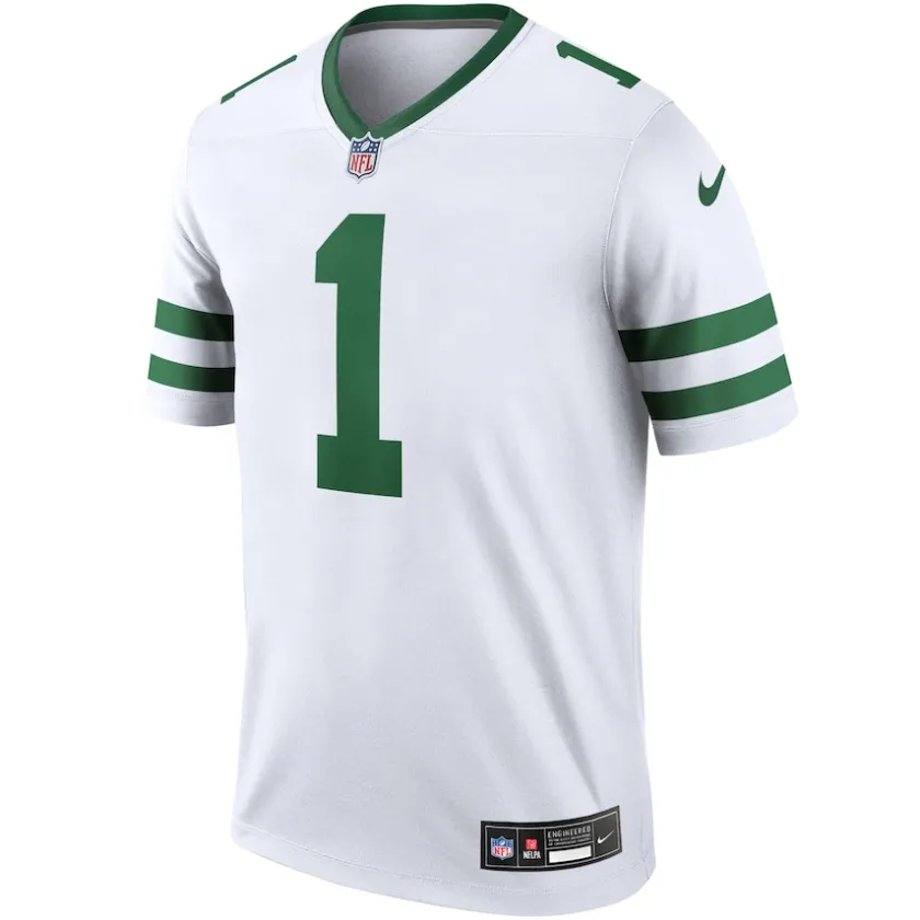 Jerseys|Men^New York Jets Men's Nike Ahmad Sauce Gardner Legacy White Legend Player Performance Top