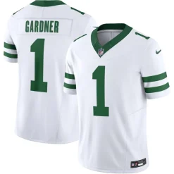 Jerseys|Men^New York Jets Men's Nike Ahmad Sauce Gardner Legacy White Vapor F.U.S.E. Limited Jersey