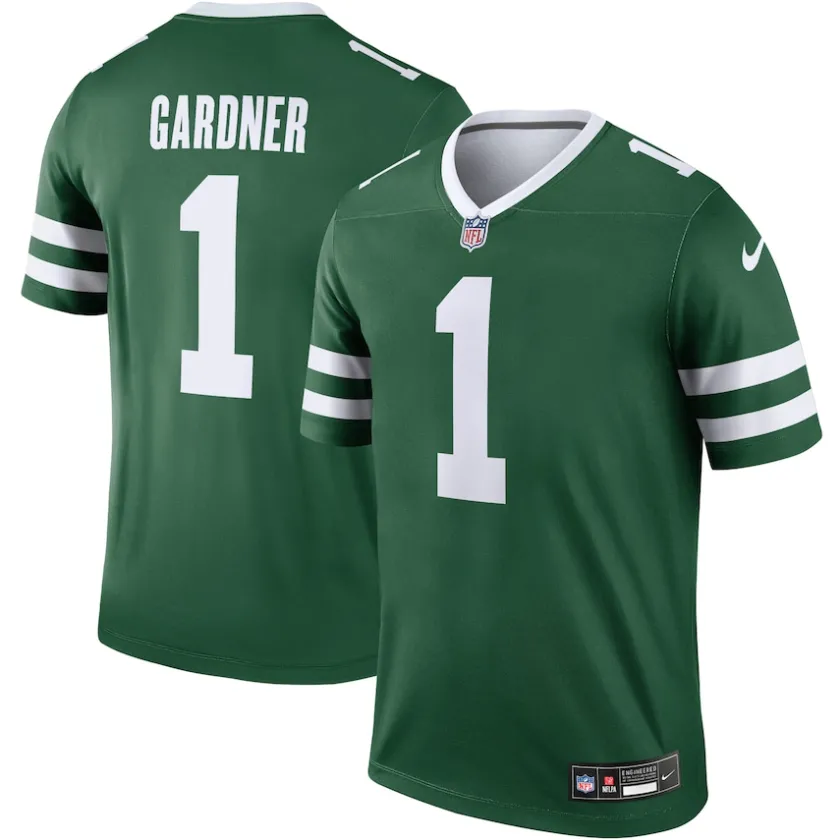 Jerseys|Men^New York Jets Men's Nike Ahmad Sauce Gardner Legacy Green Legend Player Performance Top