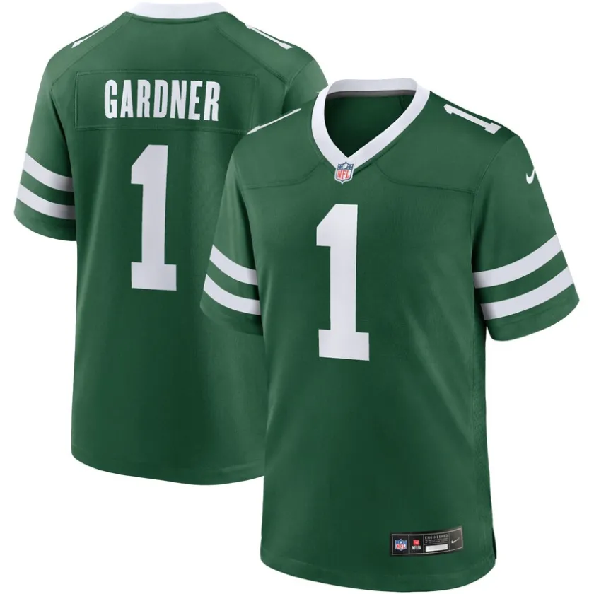 Jerseys|Men^New York Jets Men's Nike Ahmad Sauce Gardner Legacy Green Game Jersey